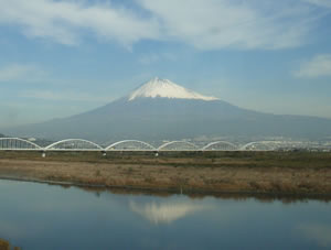 新幹線から見た富士山